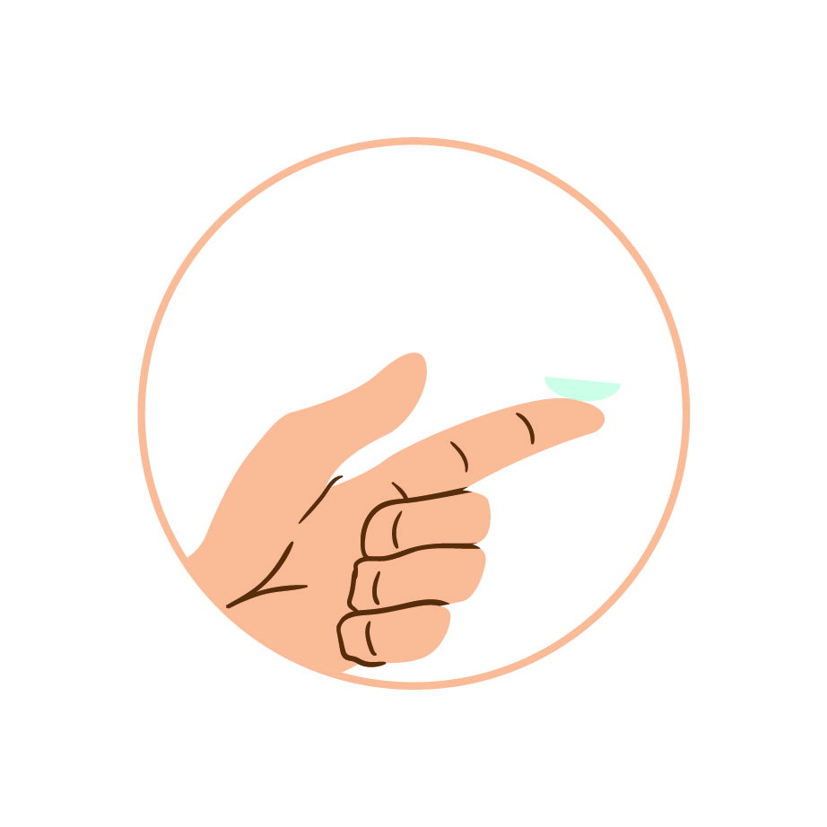 How to wear contact lenses - Hold the lens on your index finger
